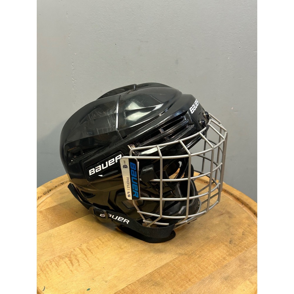 Bauer Hockey Helmet Mens Large Black IMS 5.0 Profile I Cage Combo Adjustable